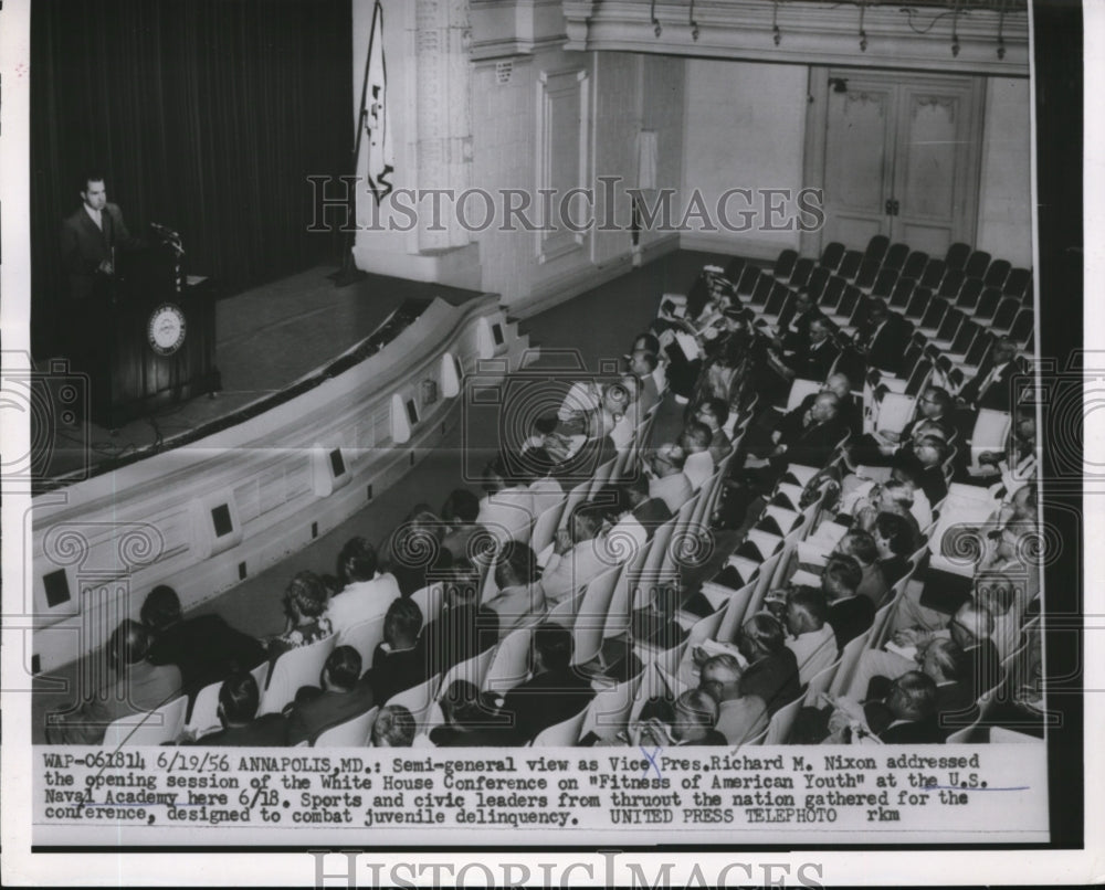 1956 Press Photo Vice Pres.Richard Nixon addressed at opening session.