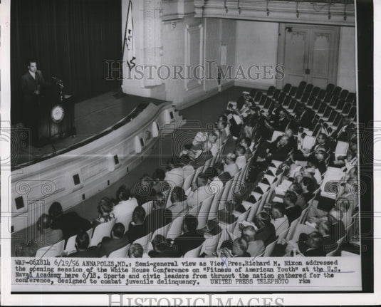 1956 Press Photo Vice Pres.Richard Nixon addressed at opening session.