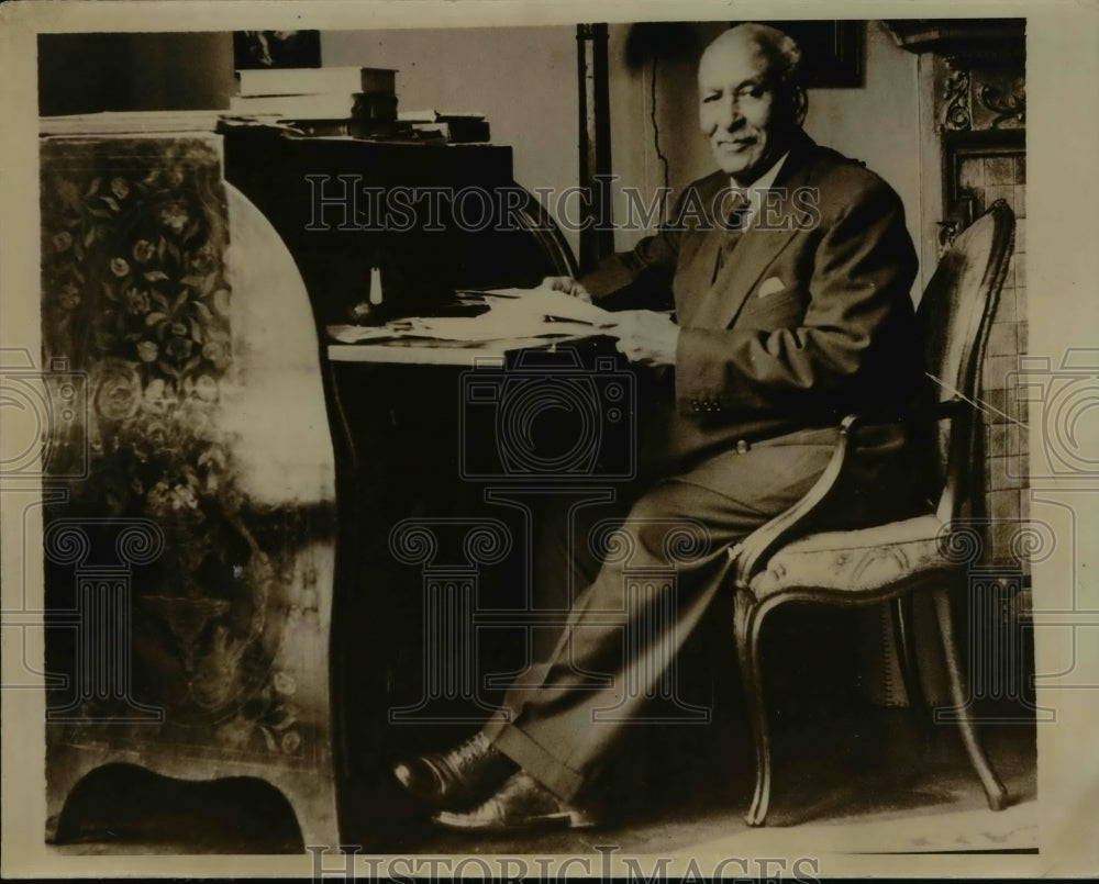 1935 Press Photo Dr Azaj Wargner C Martin Ethiopian Minister in London