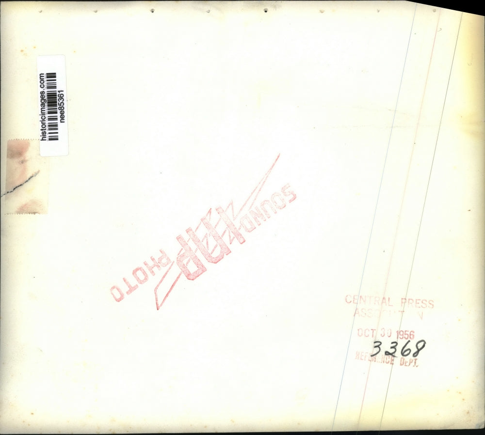 1956 Press Photo Abdul M.Rifai of Jordan and Omar Loutfi of Egypt at UN council