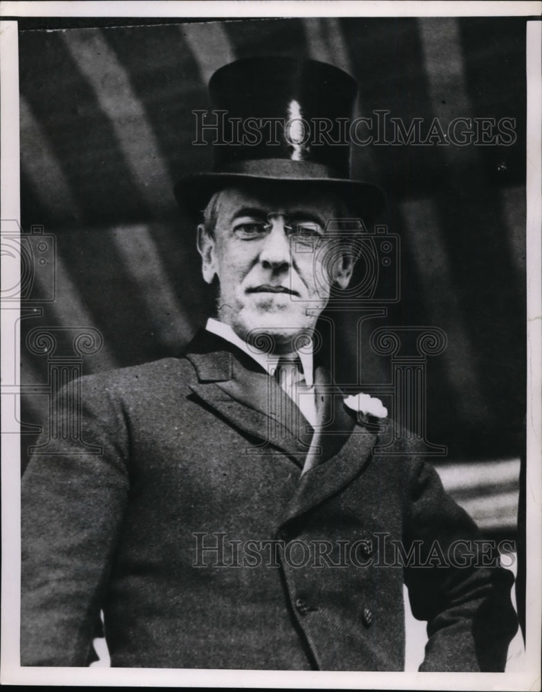 1952 Press Photo Portrait Of Woodrow Wilson - nee88533