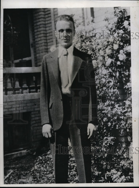 1935 Press Photo William M Howard Los Angeles Police who shit Paul Ivar- Historic Images
