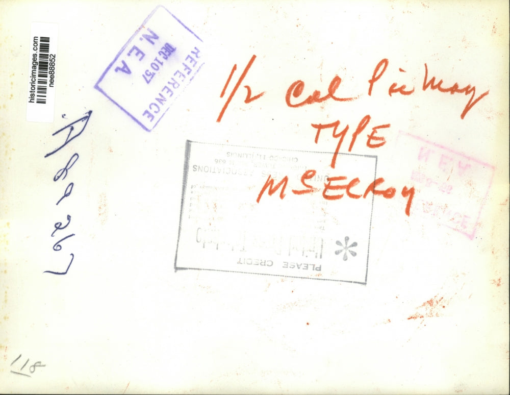 1957 Press Photo Defense Secretary Neil McElroy, Postmaster General Summerfield