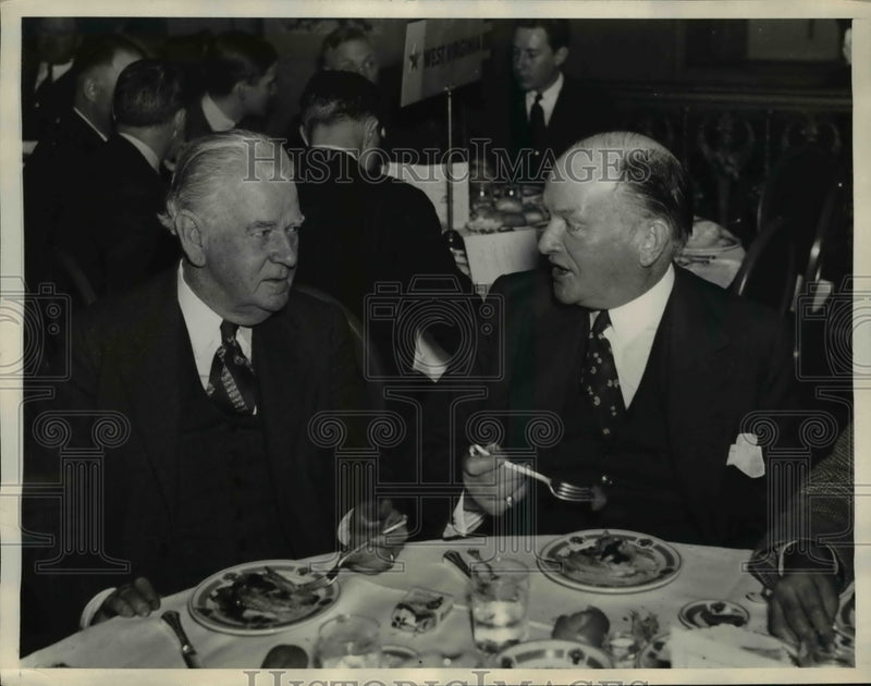 Load image into Gallery viewer, 1937 Press Photo Gov.Francis P Murphy of New Hampshire and C.T. Patten
