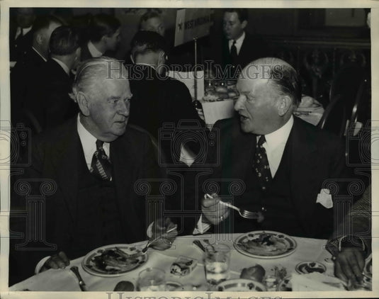 1937 Press Photo Gov.Francis P Murphy of New Hampshire and C.T. Patten