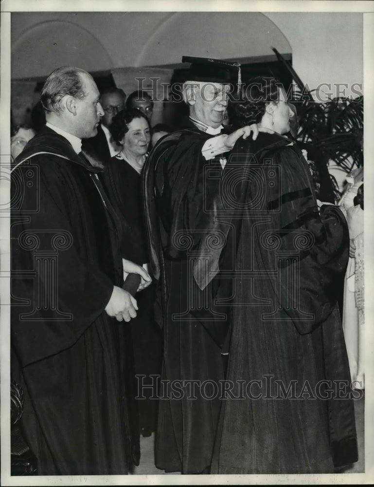 1939 Press Photo Prince Olav of Norway, USC president R van Kleinsmid
