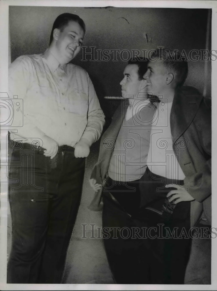 1955 Press Photo John Carroll University ROTC Bob D'Alessandro,Charles Muer