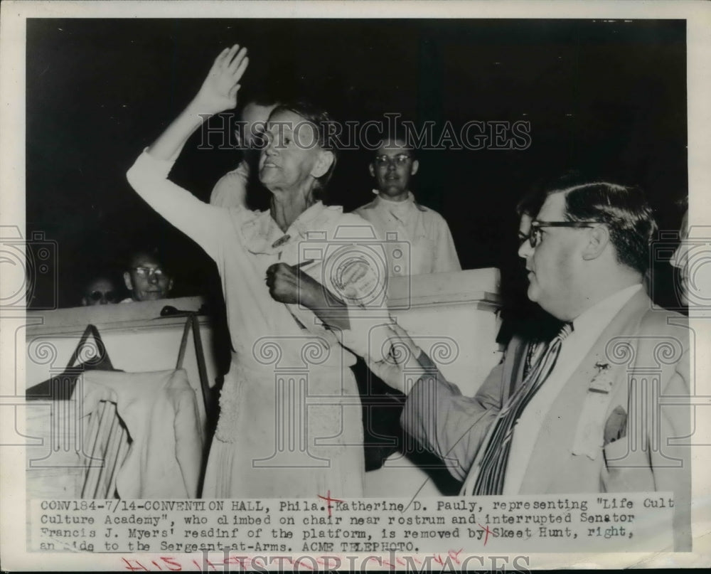 1948 Press Photo Katherine D Pauly representing Life Cult Culture Academy - Historic Images