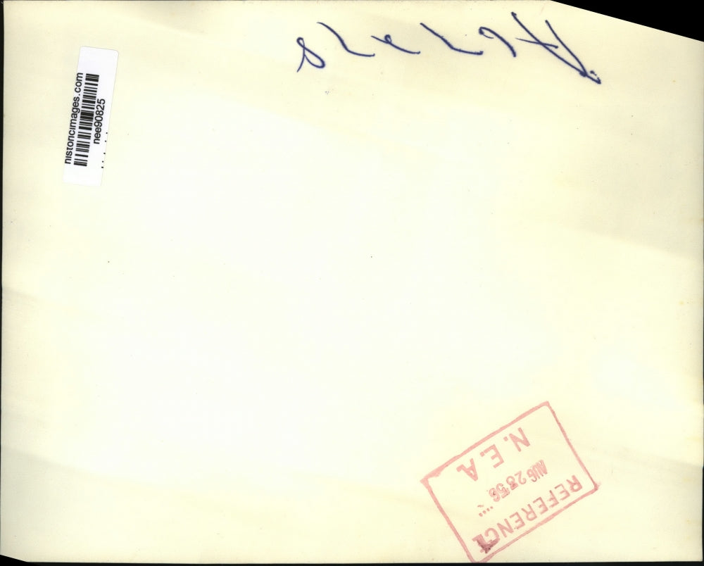 1956 Press Photo Pres. Eisenhower speech at International Aiport upon arrival