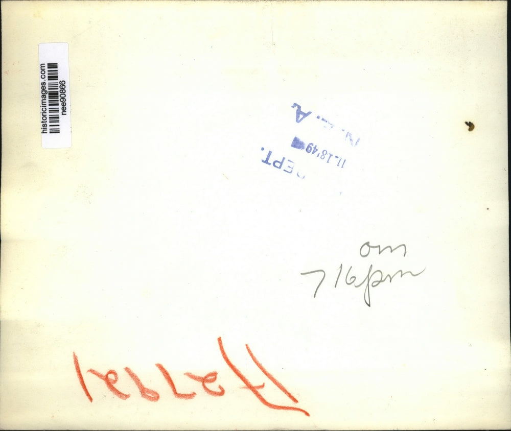 1949 Press Photo Pres.Harry Truman biding farewell to Sec.of State Dean Acheson