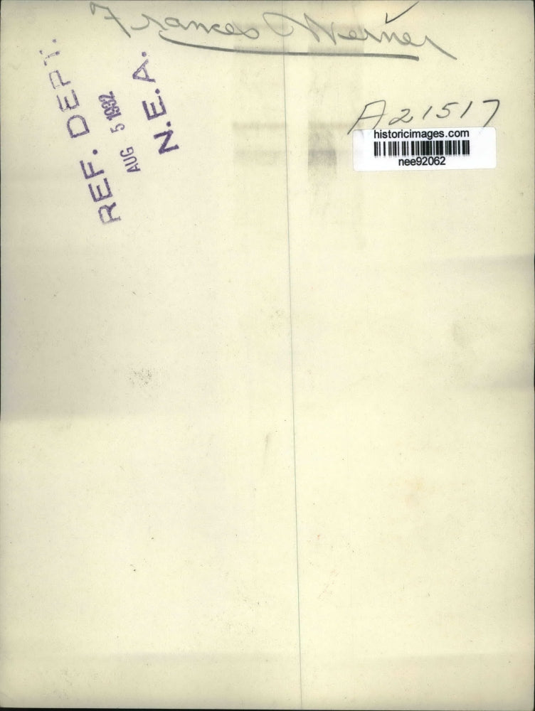 1932 Press Photo Frances Werner - nee92062