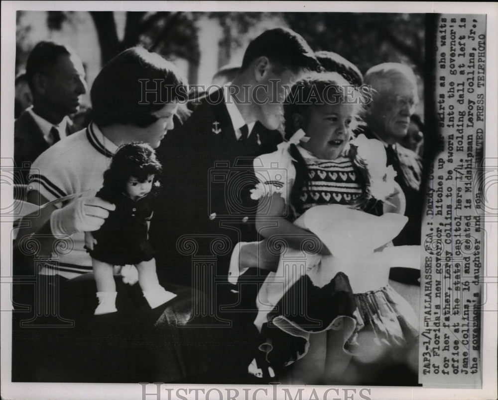 1955 Press Photo Leroy Collins Jane Collins Dardy Collins Leroy Collins Jr