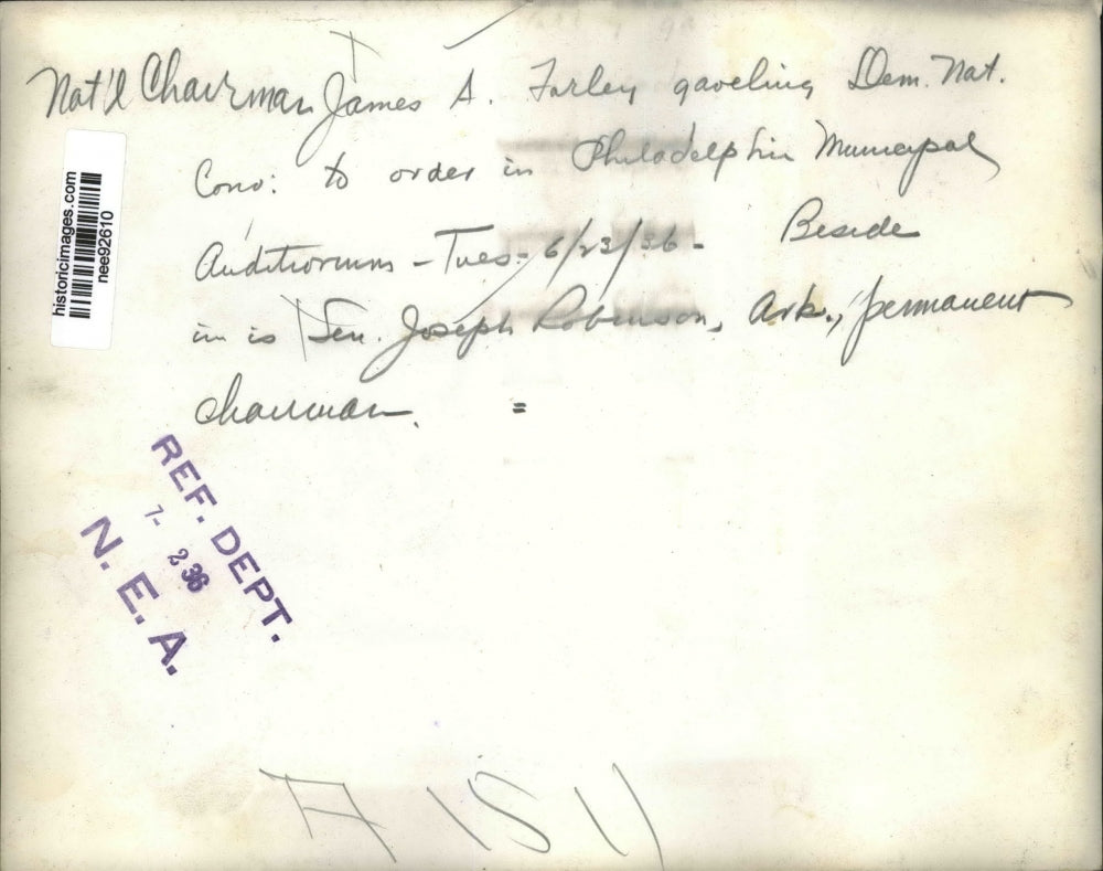 1936 Press Photo James Farley opens Democratic National Convention - nee92610