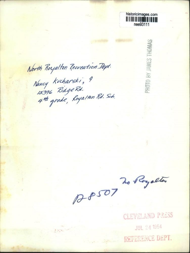 1954 Press Photo Children at North Royalton Recreation Department - nee93111