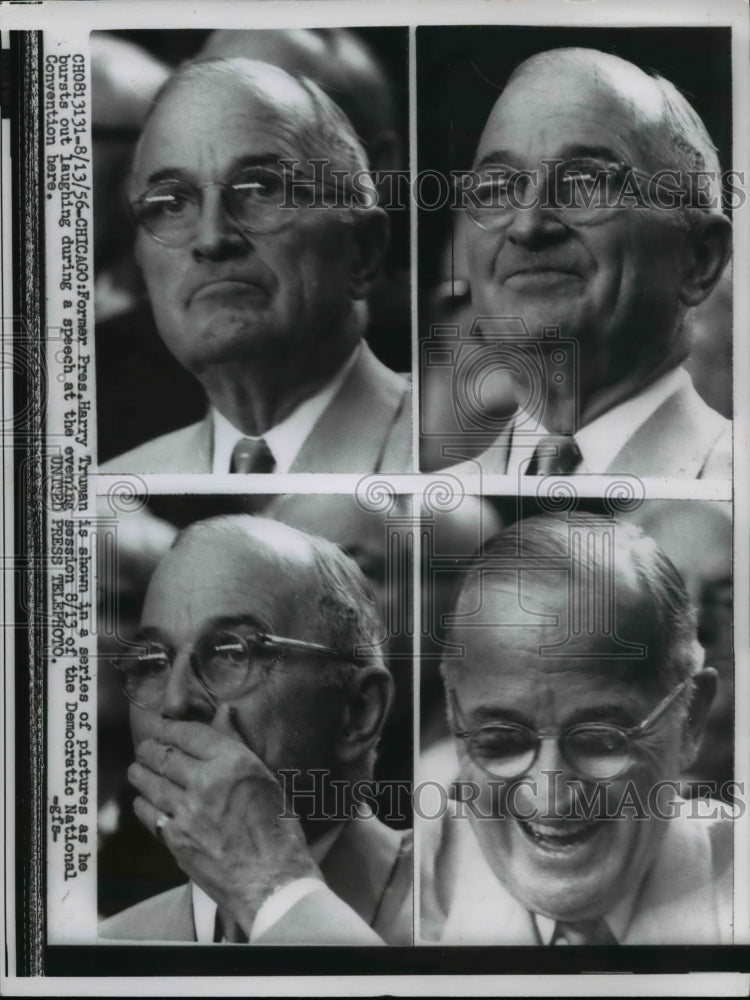 1956 Press Photo Former President Harry Truman shown in a series of photographs