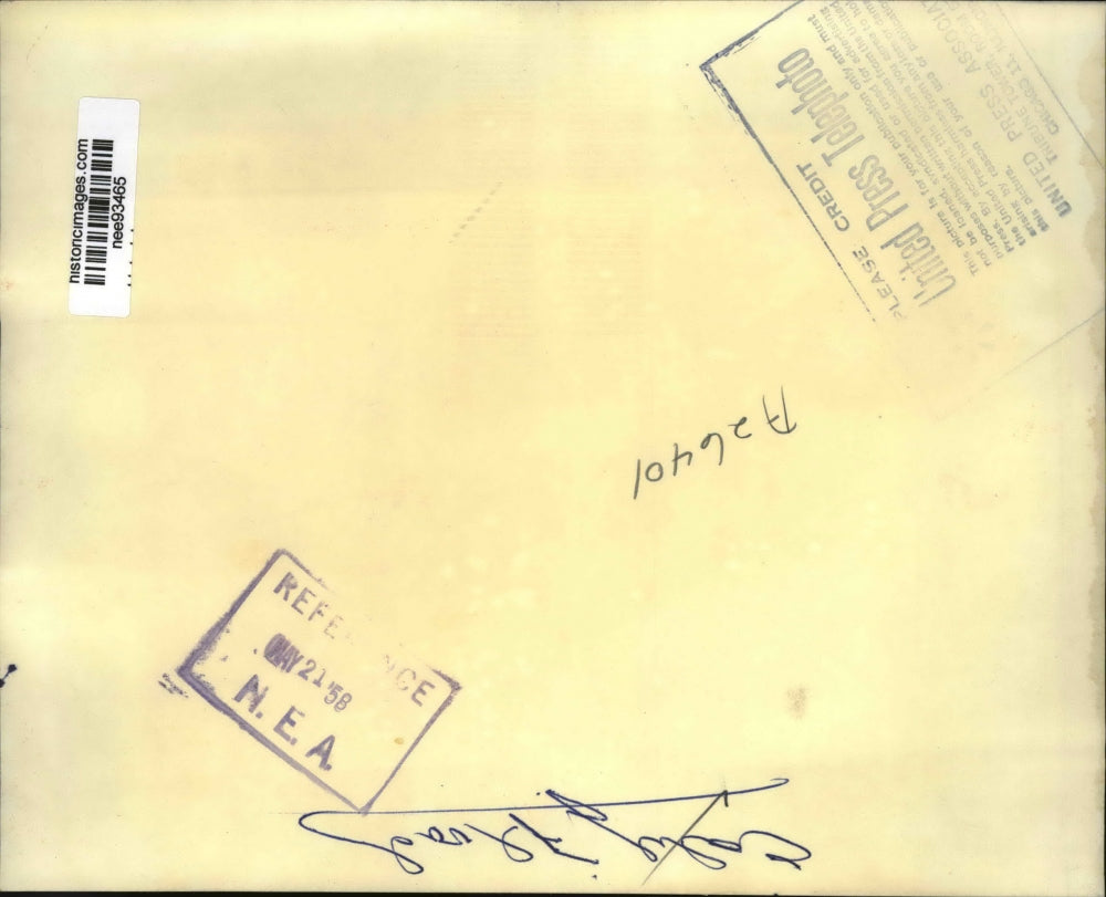 1958 Press Photo Family rescued on their flooded home on Highway 99, California