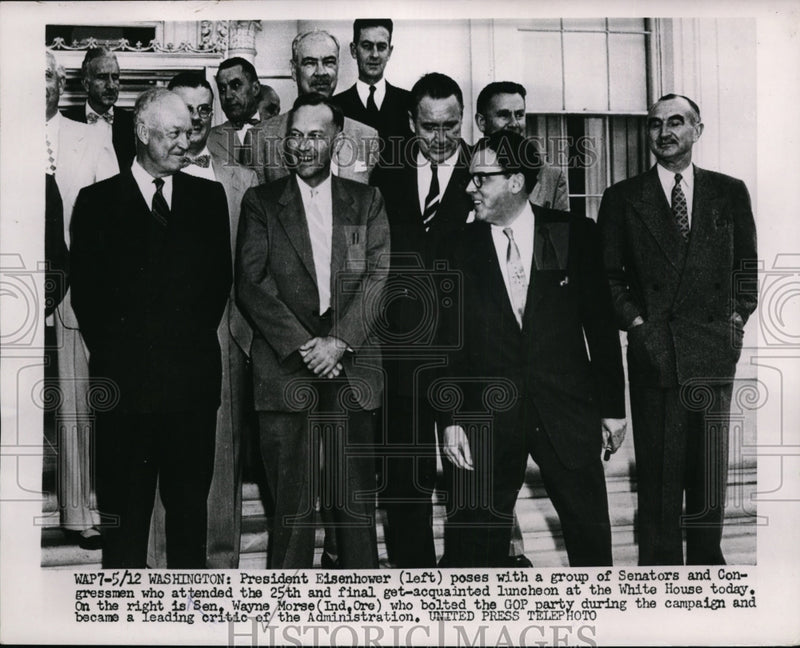 Load image into Gallery viewer, 1953 Press Photo President Eisenhower Poses With The Senators And Congressmen
