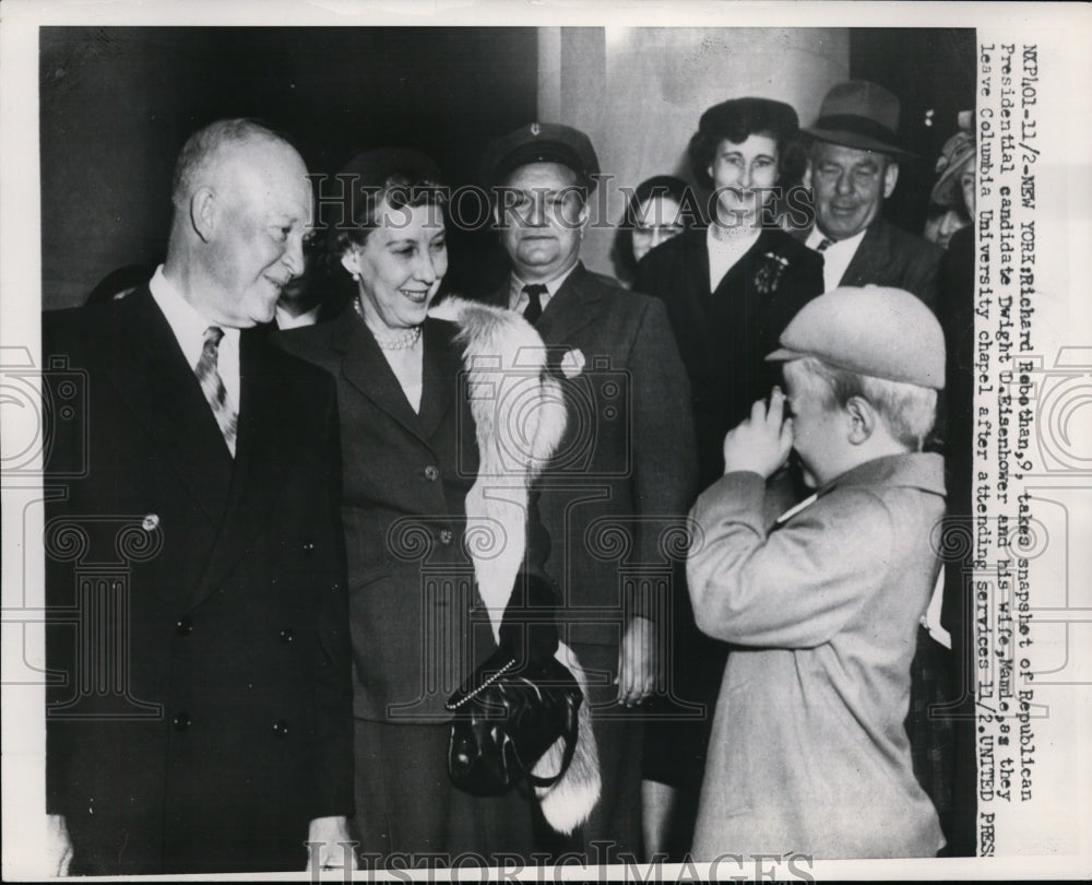 1953 Press Photo Richard Rebethan snapshot Dwight Eisenhower and his wife