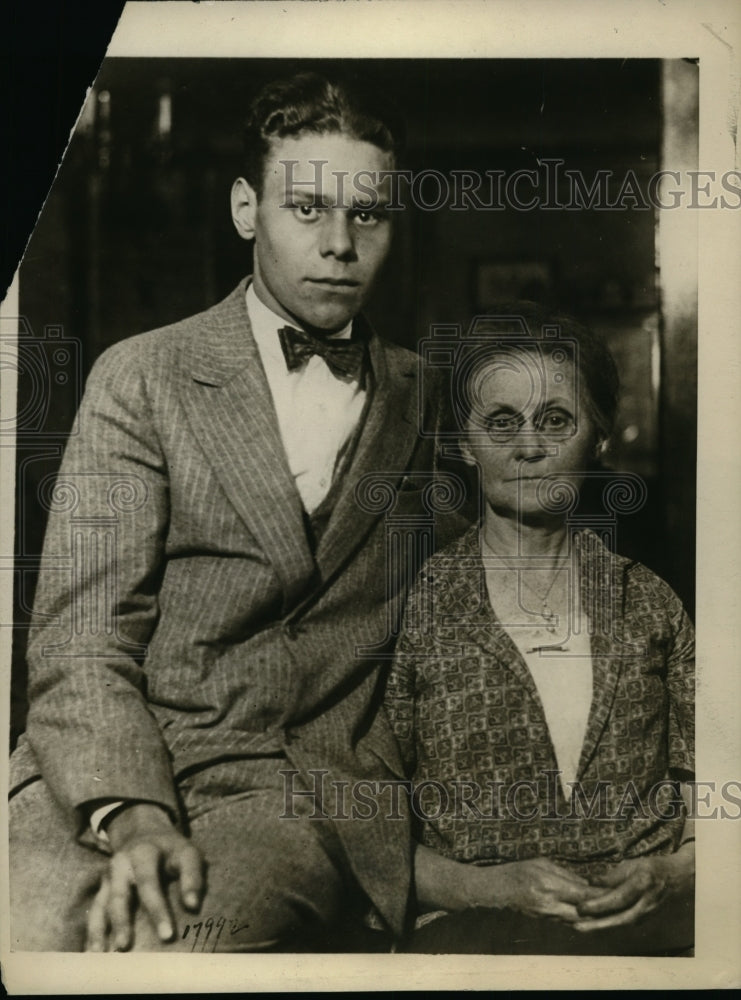 1925 Press Photo Mrs.John R.Quigg & son Donald elected American Legion Commander