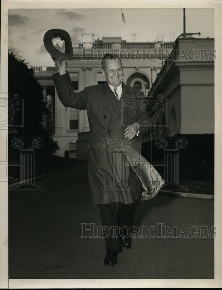 1952 Press Photo Sen. William Benton Leaving The White House - nee93889