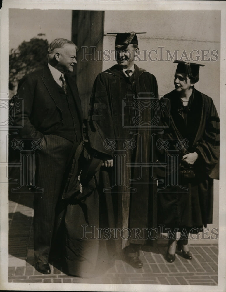1935 Press Photo Pres.Herbert Hoover honored at University of California