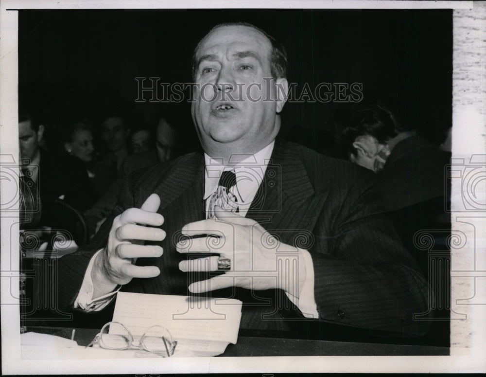 1946 Press Photo PJ Thomas President of United Auto Workers testifies