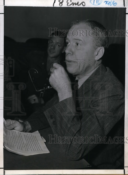 1943 Press Photo Robert Patterson Undersecretary of War at Byrd Joint Committee