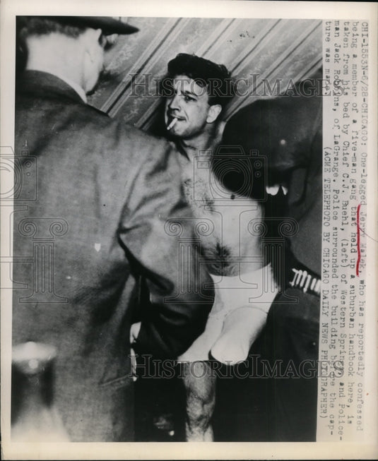 1948 Press Photo Jerry Malek member of gang that held up Suburban Handbook