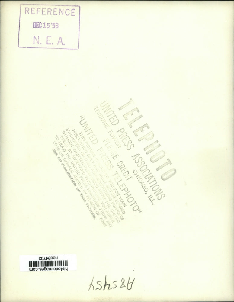 1953 Press Photo Dalton Glatt in hospital after surviving collapse of theater