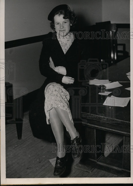 1937 Press Photo Marion Horton Fourteen year old bride of Harry Ruud 24 yrs.old