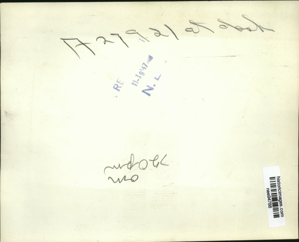 1947 Press Photo Pres. Truman with Lee Marshall at the White House - nee94788