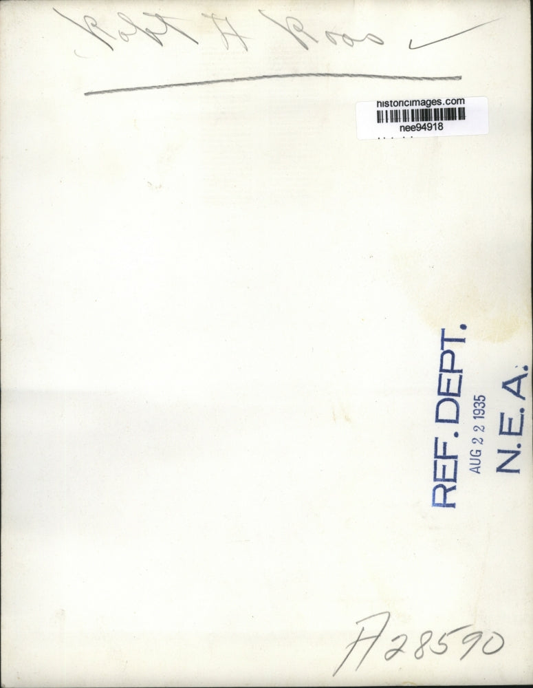 1935 Press Photo Robert A Roos - nee94918