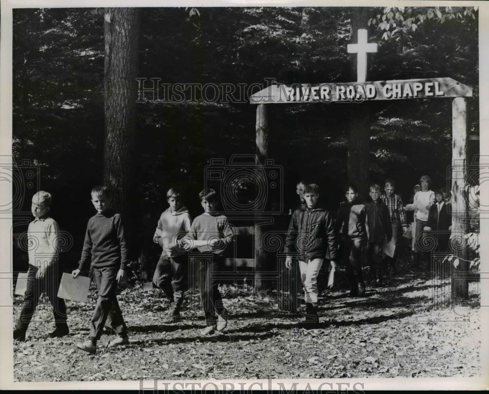 1966 Press Photo Students at camp in Willoughby Hills - nee95072