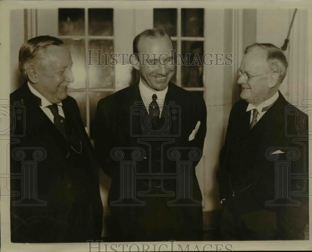 1937 Press Photo Rotary Officials Maurice DuPerry Jules Henry & George Harris