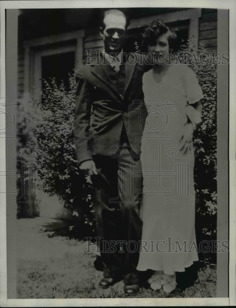 1933 Press Photo Katherine McClarahan & husband Timothy who are both missing
