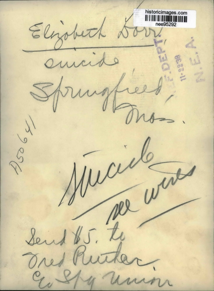 1938 Press Photo Female Portrait - nee95292