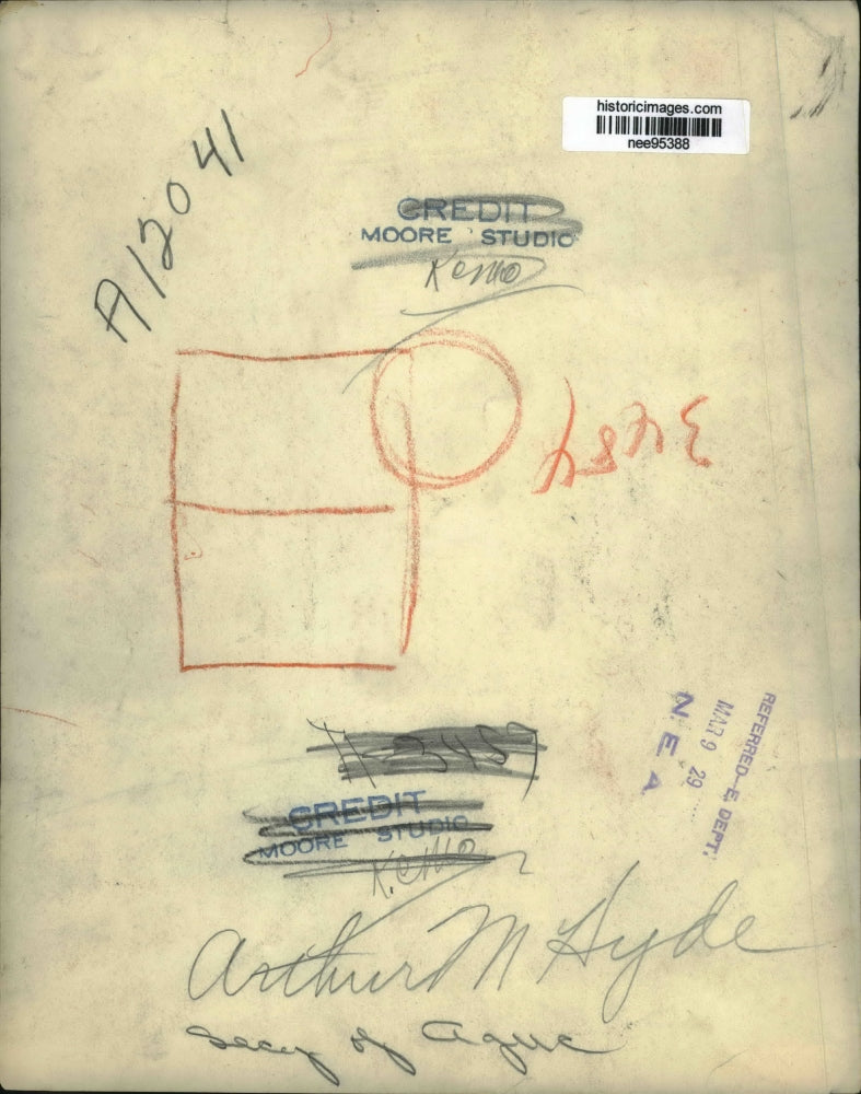 1929 Press Photo Portrait Of Arthur Hyde - nee95388