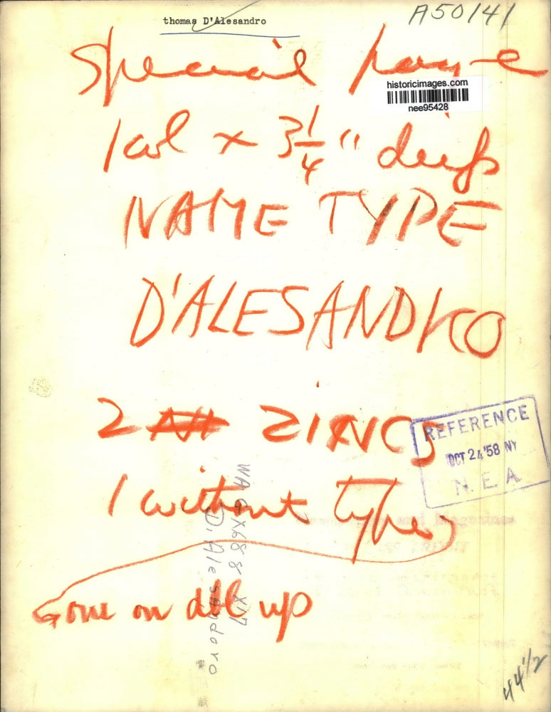 1958 Press Photo Thomas D'Alesandro Jr/ U.S. Representative from Maryland