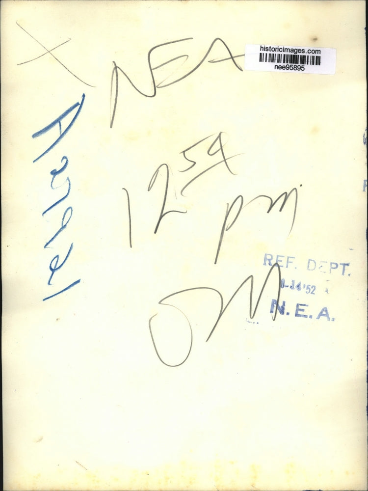 1952 Press Photo British Prime Minster Winston Churchill greeted Pres.Truman