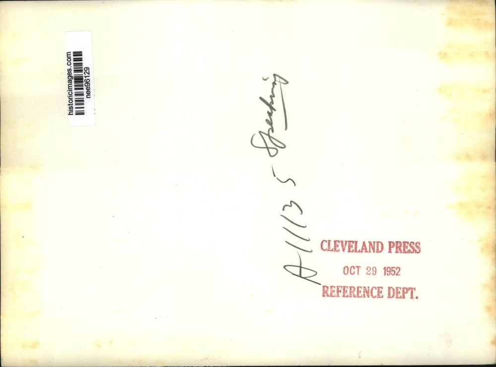 1952 Press Photo Crowd During The Speech Of Gov. Stevenson After His Arrival