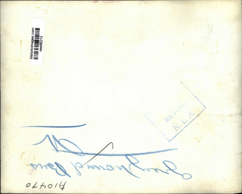 1951 Press Photo Wreckage of Burned Bus - nee96213