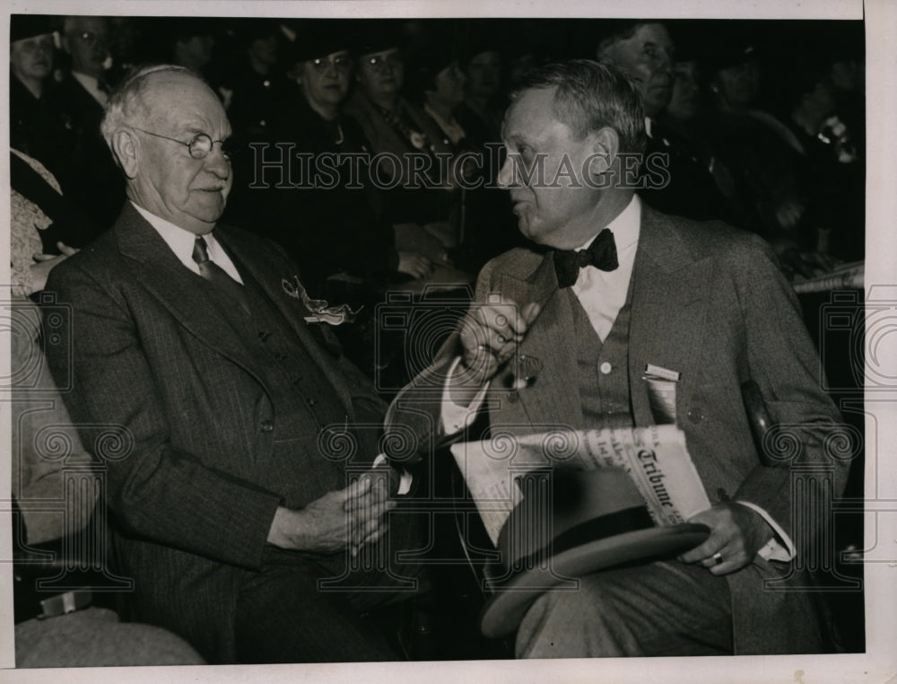 1936 Press Photo Judge Arthur Thompkins and ex-Gov. Charles Whitman of N.Y