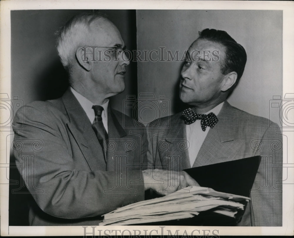 1940 Press Photo Sen. Arthur V.Watkins of Utah with Sen. William E.Jenner