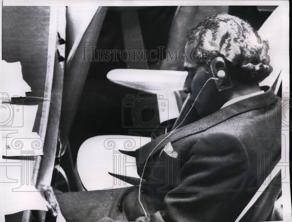 1956 Press Photo V.K. Krishna Menon During The Meeting Of The United Nations
