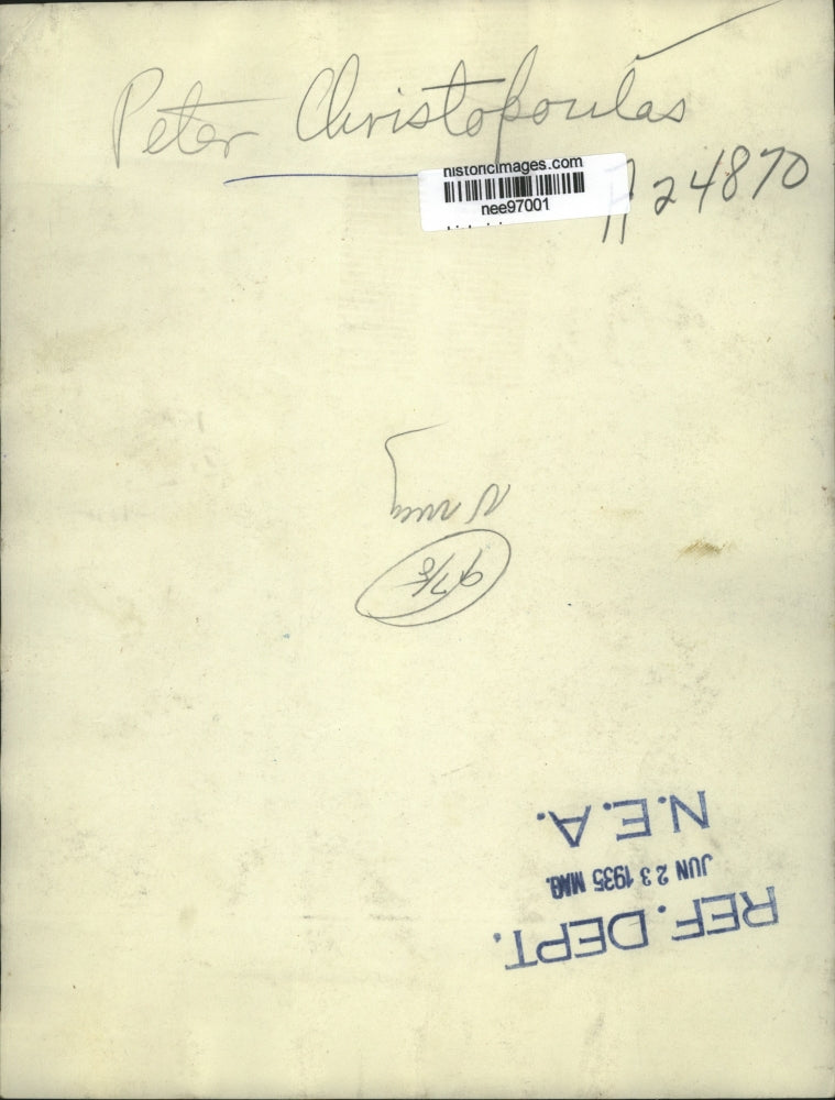 1935 Press Photo Peter Christopoulas - nee97001
