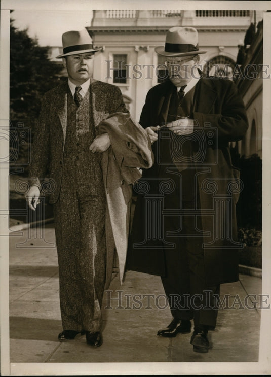 1938 Press Photo Gov.Leon Phillips of Oklahoma and Rep. Lyle Boren of Okla