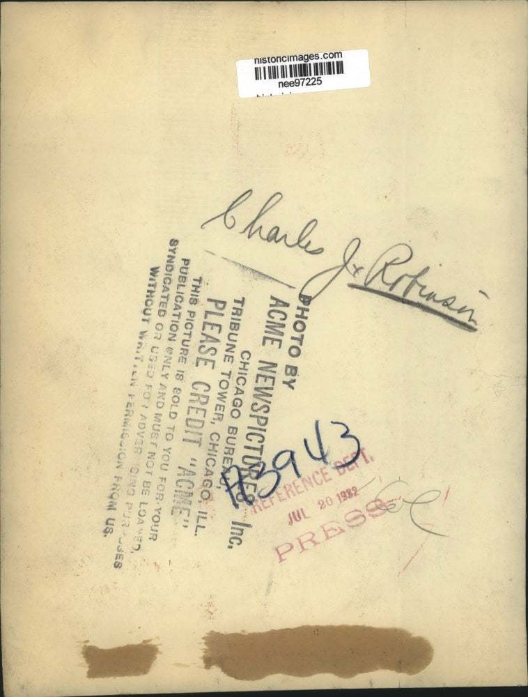 1932 Press Photo Charles J. Robinson - nee97225