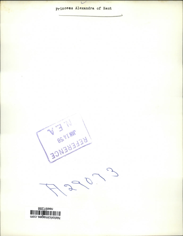 1958 Press Photo Princess Alexandra of Kent - nee97288