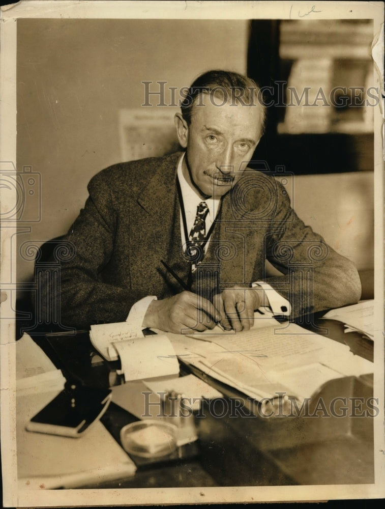 1933 Press Photo Daniel W.MacCormack Commissioner General of Immigration