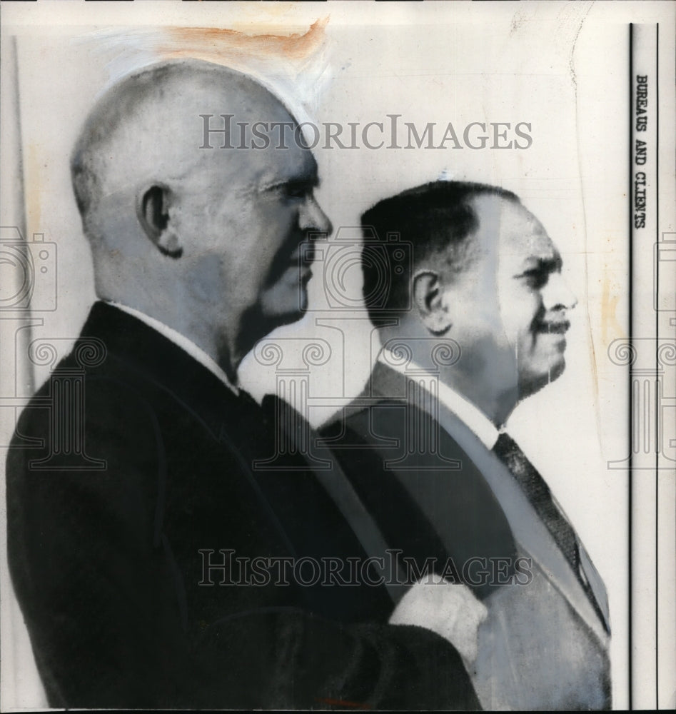 1959 Press Photo Pres.Dwight Eisenhower and Pakistan Pres. Ayub Khan